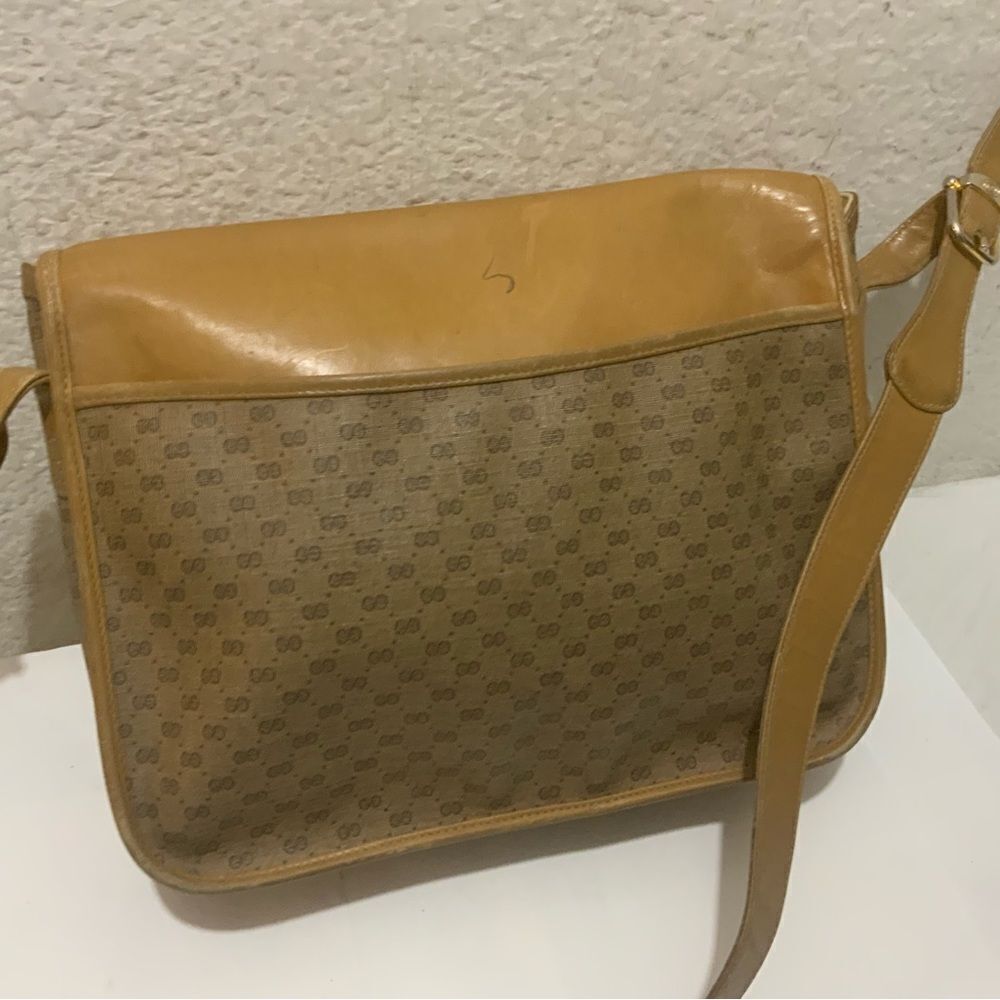 Gucci vintage Shoulder Bag Beige 001 105 5530 Leather PVC  Flap Magnet - Picture 14 of 16